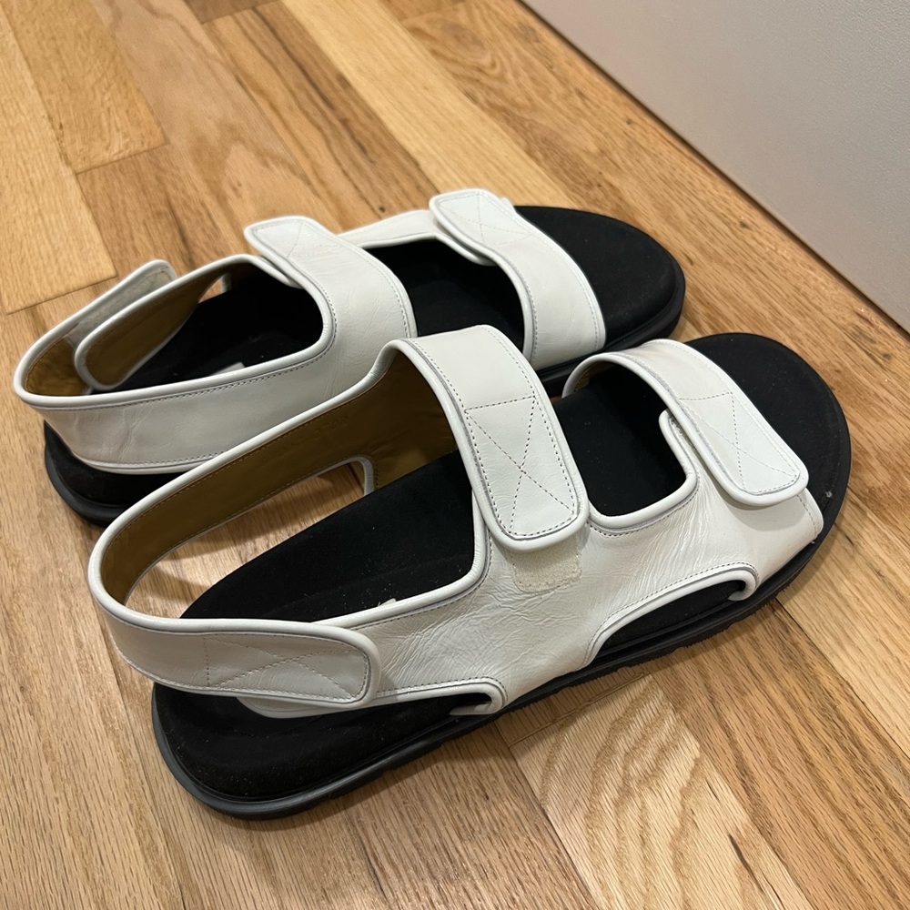 White Leather Women's Sandals